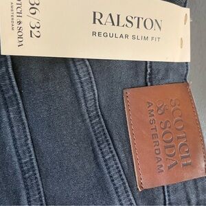 Scotch and Soda Black Jeans slight fade 36 X 32 NWT